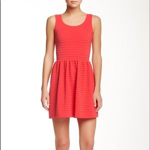 NWT Love Ady coral Sleeveless Fit and Flare Dress